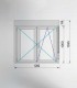 Janela PVC 120x135,5cm Oscilobatente com Estore Vidro Duplo Aluplast