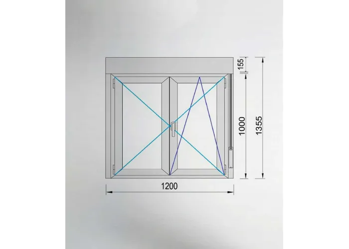 Janela PVC 120x135,5cm Oscilobatente com Estore Vidro Duplo Aluplast