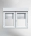 Janela PVC 140x115,5cm Oscilobatente com Estore Vidro Duplo ALUPLAST