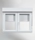 Janela PVC 150x134cm Oscilobatente com Estore Vidro Duplo Aluplast
