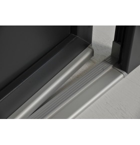 Porta Exterior PVC Vidro Fosco 90x200cm Antracite Esquerda