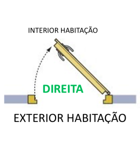 Porta Exterior Aluplast PVC Vidro Fosco 80x200cm Antracite Direita