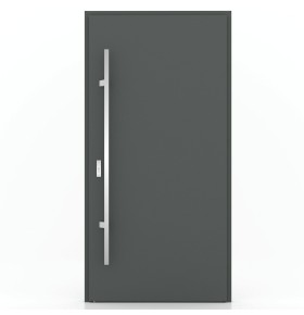 Porta Exterior Metal - Alpes 88x207cm Antracite Esquerda (S55)
