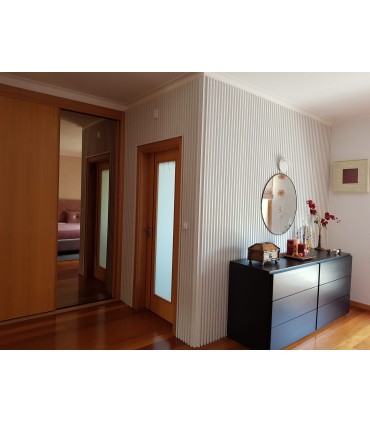 Revestimento Ripado Le Mur Branco Neve - 1 Régua (0,448m²) 280x16x2,3cm Paredes e Tetos