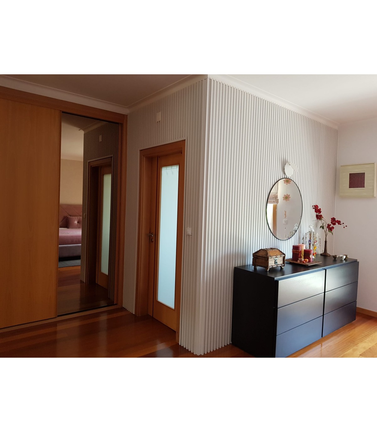 Revestimento Ripado Le Mur Branco Neve - 1 Régua (0,448m²) 280x16x2,3cm Paredes e Tetos