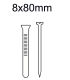 Parafuso + Bucha Le Mur 8x80mm (50 Unidades)