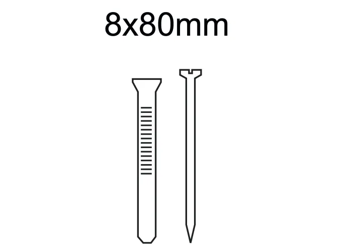 Parafuso + Bucha Le Mur 8x80mm (50 Unidades)