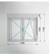 Janela PVC Aluplast 140x115,5cm Oscilobatente com Estore Vidro Duplo