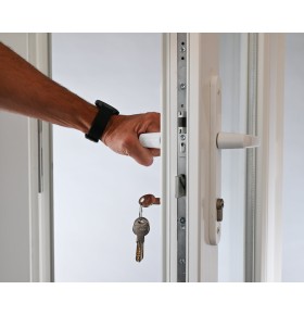 Porta Exterior Dupla PVC Vidro Transparente 120x200cm Esquerda