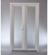 Porta Exterior Dupla PVC Vidro Transparente 150x200cm Esquerda