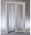Porta Exterior Dupla PVC Vidro Transparente 150x200cm ESQUERDA ALUPLAST Fabrico Especial