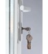 Porta Exterior Dupla PVC Vidro Transparente 150x200cm Esquerda