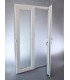 Porta Exterior Dupla PVC Vidro Transparente 150x200cm Esquerda