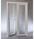 Porta Exterior Dupla PVC Vidro Transparente 200x200cm Esquerda