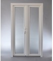 Porta Exterior Dupla PVC Vidro Fosco 200x200cm ESQUERDA ALUPLAST Fabrico Especial