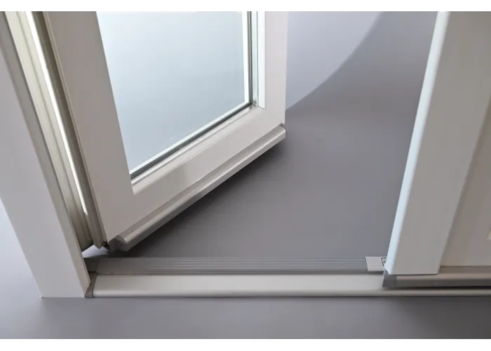 Porta Exterior Dupla PVC Vidro Fosco 200x200cm Esquerda