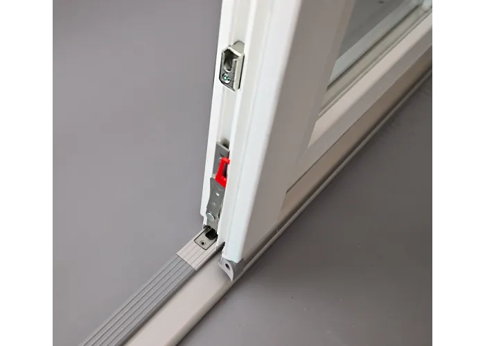 Porta Exterior Dupla PVC Vidro Fosco 200x200cm Esquerda