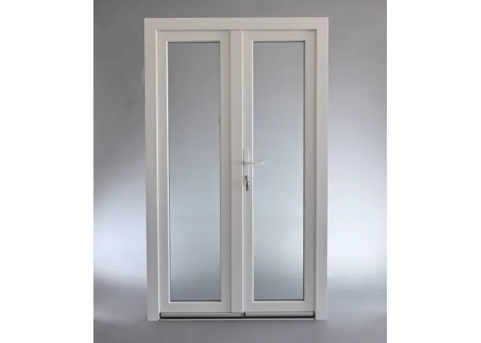 Porta Exterior Dupla PVC Vidro Transparente 120x200cm Direita