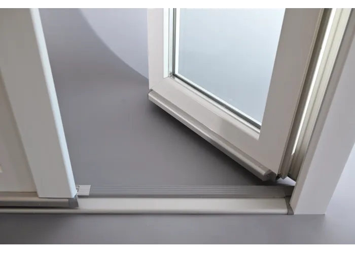Porta Exterior Dupla PVC Vidro Transparente 120x200cm Direita