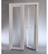 Porta Exterior Dupla PVC Vidro Transparente 200x200cm Direita