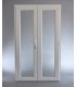 Porta Exterior Dupla PVC Vidro Transparente 200x200cm Direita