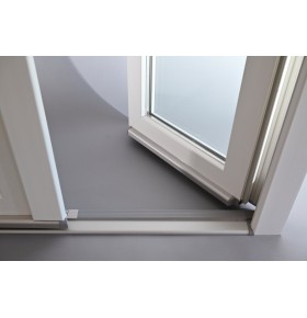 Porta Exterior Dupla PVC Vidro Fosco 120x200cm Direita