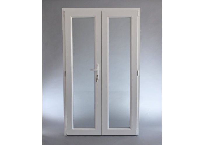 Porta Exterior Dupla PVC Vidro Fosco 120x200cm Direita