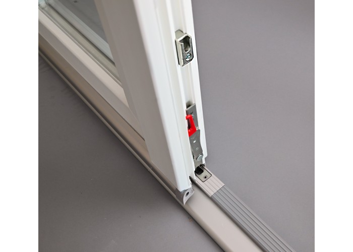 Porta Exterior Dupla PVC Vidro Fosco 120x200cm Direita