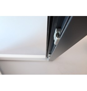 Porta Exterior Aluplast PVC Vidro Fosco 80x200cm Antracite Direita