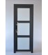 Porta Exterior Aluplast PVC Vidro Fosco 80x200cm Antracite Direita