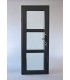 Porta Exterior Aluplast PVC Vidro Fosco 80x200cm Antracite Direita
