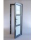 Porta Exterior Aluplast PVC Vidro Fosco 80x200cm Antracite Esquerda