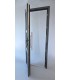 Porta Exterior Aluplast PVC Vidro Fosco 90x200cm Antracite Direita