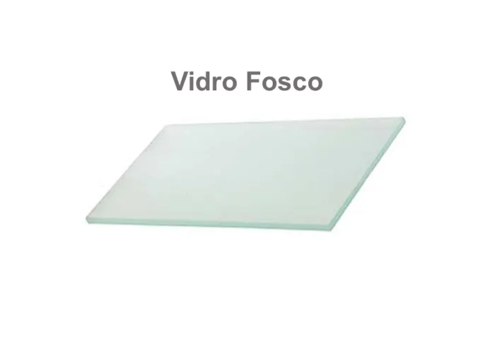 Porta Exterior PVC Vidro Fosco H3 Por Medida Branca Esquerda