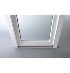 Porta Exterior Aluplast PVC Vidro Fosco 80x200cm Branca Direita