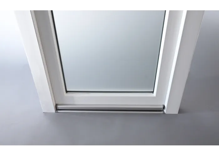 Porta Exterior Aluplast PVC Vidro Fosco 80x200cm Branca Direita