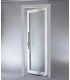 Porta Exterior Aluplast PVC Vidro Fosco 80x200cm Branca Direita