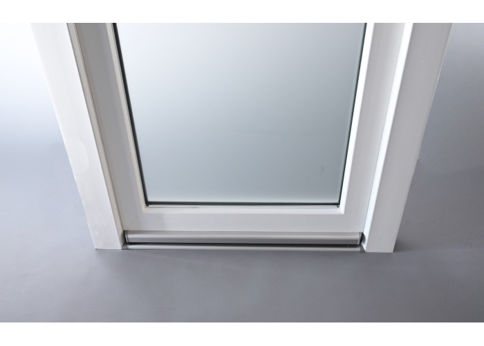 Porta Exterior Aluplast PVC Vidro Fosco 90x200cm Branca Direita