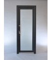 Porta Exterior PVC Vidro Fosco 80x200cm Antracite DIREITA ALUPLAST Fabrico Especial