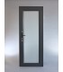 Porta Exterior Aluplast PVC Vidro Fosco 80x200cm Antracite Esquerda