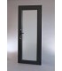 Porta Exterior Aluplast PVC Vidro Fosco 80x200cm Antracite Esquerda