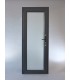 Porta Exterior Aluplast PVC Vidro Fosco 90x200cm Antracite Direita