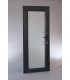 Porta Exterior Aluplast PVC Vidro Fosco 90x200cm Antracite Direita