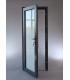 Porta Exterior Aluplast PVC Vidro Fosco 90x200cm Antracite Direita