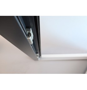 Porta Exterior PVC Vidro Fosco 90x200cm Antracite Esquerda