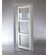 Porta Exterior PVC Vidro Fosco H3 Por Medida Branca Direita