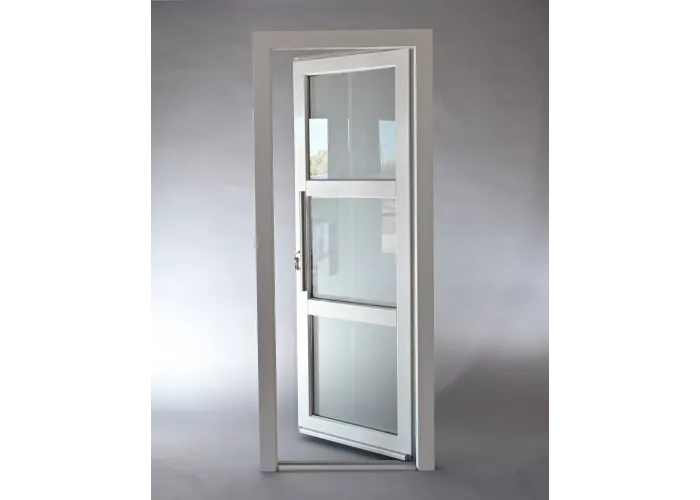 Porta Exterior PVC Vidro Fosco H3 Por Medida Branca Direita