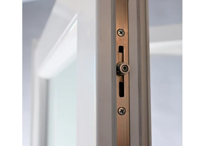 Porta Exterior PVC Vidro Fosco H3 Por Medida Branca Direita