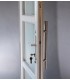 Porta Exterior Aluplast PVC Vidro Fosco H3 80x200cm Branca Direita