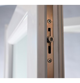 Porta Exterior Aluplast PVC Vidro Fosco H3 80x200cm Branca Direita